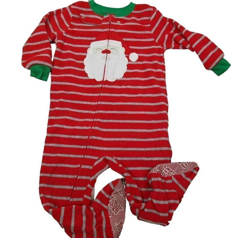Carter's Christmas footed PJs 18 months